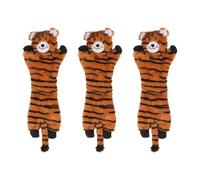 SHOPZO Flattie Crinkle Dog Toy - Tiger - Pack of 3 - Give Your Furry Friend the Ultimate Play - Featuring a Crinkle Sound and Texture