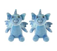 SHOPZO Lil Dragons Pet Toy - Blue - Pack of 2 - Take Your Pet's Playtime to a Fun and Fantastical Place - an Adorable Plush Pet Toy for Snuggling, Chewing, and Chasing