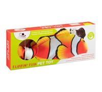 SHOPZO Realistic Flippin' Fish Toy - Clown Fish, When Your Cat Touches he Wagging This Product Will Activate and the Tail Will Wriggle Like a Fish