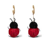 SHOPZO Sunny Days Ladybug Cornleaf Small Animal Gnaw, [Pack of 2], Great for enrichment, Encourages exploration, Water based dyes, FSC Wood (C193139)