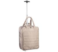 SHOPZO Under the Seat Bag with Wheels - Cream - Featuring a Compact Design - Essential Travel Companion for Your Next Summer Holiday - Dimensions: L45 x W20 x H36cm (Approx.)