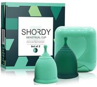 SHORDY Reusable Menstrual Cups- Small & Large Green Kit for Changing Cycles | Period Cup For Up To 12Hr Leak-Free Comfort For Girls and Women Active Sports, Alternative To Disc & Tampons,Feminine Hygiene