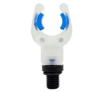 Shore Fishing Rod Head with Glow Inserts, V Shaped Rod Rest Fork and Threaded Mount for Carp Fishing Anglers Glow Holder Fork Head Shore Setup Low Light Angler Threaded Rest Mount Carp