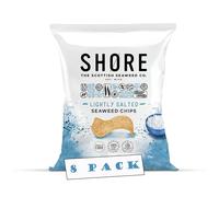Shore Seaweed Lightly Salted Chips,(Pack of 8 x 25g) - Vegan, Plant-based crisps - Low Calorie Snacks, Low Fat, Source of Fibre