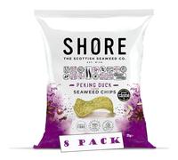 Shore Seaweed Pecking Duck Chips,(Pack of 8 x 25g) - Vegan, Plant-based crisps - Low Calorie Snacks, Low Fat, Source of Fibre