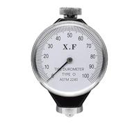 Shore Type O Rubber Durometer Hardness Tester for Tire and Tyre Material with Dial Scale 0-100 Degrees, Alloy Construction, Silver Black A