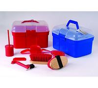 Shorefields Harlequin Complete Horse Grooming Kit With Carry Box & 7 Accesories (Royal Blue)
