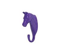 Perry Equestrian Horse Head Single Stable/Wall Hook - Purple