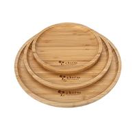 Shores Kitchenware 3 Bamboo Serving Platters/Trays