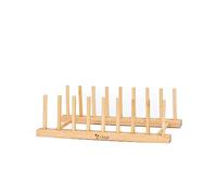 Shores Kitchenware Bamboo Plate/Lid Rack Holder Organizer (8 Slots)