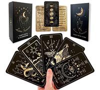 Shores Of Moon Luna Somnia Tarot Deck - Complete 78 Card Deck (Major & Minor Arcana) with Guidebook & Box - Starry Dreams Celestial Astrology Witchy Black Divination Tool