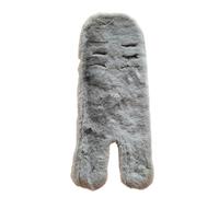 Shorn Sheepskin Pram Liner - Universal Fit Prams, Strollers, Buggies & Car Seats - Soft Natural Wool Cushioning with 3 Harness Slots - Breathable Temperature Regulating Baby Pram Insert - Grey
