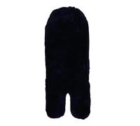 Shorn Sheepskin Pram Liner - Universal Fit Prams, Strollers, Buggies & Car Seats - Soft Natural Wool Cushioning with 3 Harness Slots - Breathable Temperature Regulating Baby Pram Insert - Black