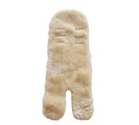 Shorn Sheepskin Pram Liner - Universal Fit Prams, Strollers, Buggies & Car Seats - Soft Natural Wool Cushioning with 3 Harness Slots - Breathable Temperature Regulating Baby Pram Insert - Natural