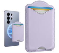 Shorogyt Compatible with Magsafe Wallet Magnetic Card Holder - Phone Wallet for Samsung Galaxy S25 Series, for iPhone 16/15/14/13/12 Series for Women Men for Apple Mag RFID Magnet Fit 3 Cards, Purple
