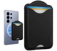 Shorogyt Compatible with Magsafe Wallet Magnetic Card Holder - Phone Wallet for Samsung Galaxy S25 Series, for iPhone 17/16/15/14/13/12 Series for Women Men for Mag RFID Magnet Fit 3 Cards, Black