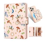 Shorogyt for Magnetic Phone Wallet Compatible with Magsafe Card Holder -Cute Luxury Slim Leather Mag Wallets for Women Fit 4 Cards,for iPhone 17/16/15/14/13/12 Series for Apple RFID Magnet, Butterfly