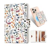 Shorogyt for Magnetic Phone Wallet Compatible with Magsafe Card Holder -Cute Luxury Slim Leather Mag Wallets for Women Fit 4 Cards,for iPhone 17/16/15/14/13/12 Series for Apple RFID Magnet, Watercolor