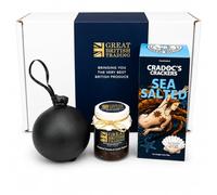 Shorrocks Lancashire Cheese Bomb Hamper with Sundried Tomato & Garlic Chutney and Cradoc's Sea Salted Crackers - from Great British Trading