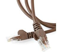 Short 0.5M Brown Ethernet Cable CAT5e Patch Lead RJ45 Internet Network Wire Cord