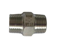 Short 3/8" NPT Male to Male One Way Check Valve 304 Stainless Steel