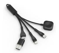 Short 8inch 3 in 2 Multi Charging Cable for Apple Watch Charger USB C iWatch Charger Fast Charging Cable for i Watch Ultra/SE/10/9/8/7/6/5/4/3/2/1 i Phone 16/15/14/13/Galaxy S23 Android