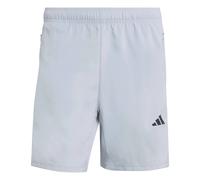 adidas Men's Workout Essentials Base 3 Stripes Woven Short, Halo Silver/Black, XL 5 inch