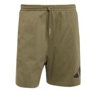 adidas Men's Essentials Big Logo Single Jersey Short, Olive strata/Black, S