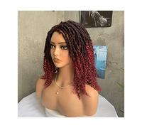 Short Afro Big Curly Wigs for Women Short Dreadlock Wig Twist Kinky Curly Bangs Wig for Black Women Holiday Party Dress Gifts