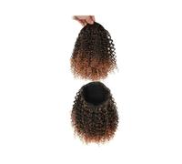 Short Afro Kinky Curly Pony tail Hair Piece for African Ponytails Extension Synthetic Afro Ponytail for Women for Daily Use(1BT30)