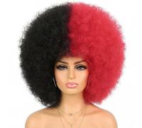 Short Afro Kinky Curly Wig Fluffy Synthetic Hair for Costume and Cosplay 10 Inch Glueless Wigs for Black Women
