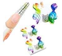 Short Almond Nail Forms for Gel Builder Acrylic Nails 100 Pcs, LEA-SHALL
