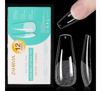 Short Almond Nail Tips - Clear Nail Tips, Soft Gel Full Cover Nail Tips for Soak Off Nail Extensions kit - 192PCS False Nails Acrylic Nail Tips 12 Sizes (Short Almond)