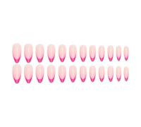 Short Almond Press On Nails - 24 Piece Glossy Fake Nails For Women | Reusable Artificial Fingernails, Compact Nail Drill Machine Set For Home And Professional Salon Style