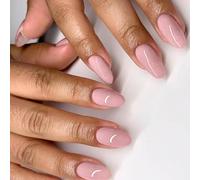 Short Almond Press On Nails 30Pcs Pinkness Fake Nails In 15 Sizes Glossy False Acrylic Stick On For Womens Acrylic Glues Nail For Women Clear