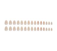 Short Almond Press On Nails With Flower Artists Nails Full Covers Glue On Nails Suitable For Various Occasions Artificial Nail