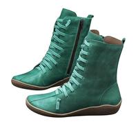 Short Ankle Boots for Women Uk Chelsea Boots Waterproof Low Square Heel Cap Toe Boots Non-Slip Winter Side Zipper, Arch Support Boots Classic Formal Work Daily Walking Pavers Boots
