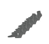 FALKE Men's Happy 6-Pack M SN Cotton Low-Cut Plain 6 Pairs Trainer Socks, Grey (Light Grey Melange 3390), 8.5-11 (Pack of 6)