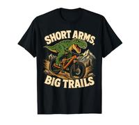 Short Arms Big Trails Funny T-Rex Mountain Biking MTB Value Graphic T-Shirt
