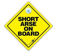Short Arse On Board Car Sign, Baby On Board For Small People