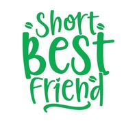 Short Best Friend Inspirational Quotes Wall Decals 34x38cm Do not Damage The Wall Surface Green