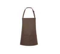 Short bib apron Karlowsky Basic Marron TU
