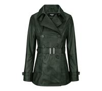 Short Biker Leather Jacket TruClothing Green XXXL