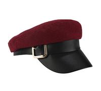 Short Billed Hats Women Trucker Peaked Hat Adjustable Cap (Red, One Size)