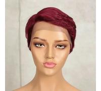 Short Black Cut Human Hair Wigs Women Colored T Part Lace Wig Blonde Ombre Brown Hair Wig-8inches-D99J-99J-425