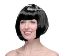 Short Black Wigs,Black Wig with Bangs Short Wig for Girls Straight Short Bangs Wig Short Wigs for Women for Daily Use(Black)