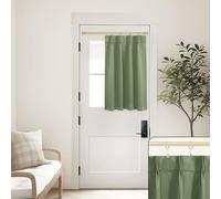 Short Blackout Curtains 40 Inch Length for Bedroom Windows,Pinch Pleated Black Out Boho Sage Green Curtains for Door Window Bathroom