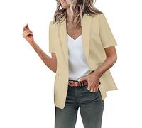 Short Blazer for Women Elegant - Short Blazer for Women - Tweed Short Blazer Lightweight Bolero Dress Jacket Summer Blazer Sporty Oversize Lightweight Boleros Tailored Summer Short Sleeve Jersey