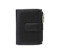 Short Blocking Wallet Compact Size for Travel Multiple Compartments Practical PU Leather Coin Purse Women ’ s Accessory Women ' s Trifold Card Holder, Black, Mass Beauty