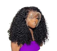 Short Bob Deep Water Wave 13x4 Hd Lace Frontal Wigs Glueless Curly for Women 250 Density Beautiful(16inches)